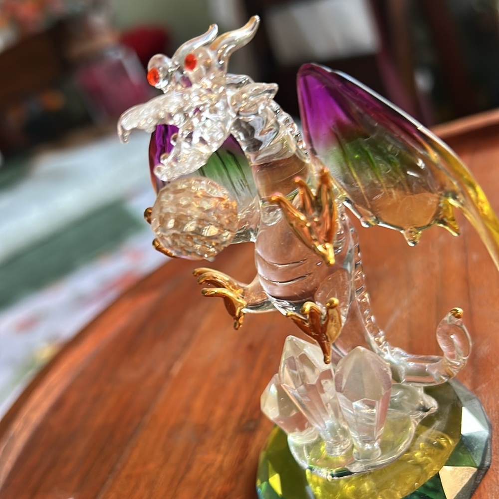 Glass Baron Blown Glass Miniature Dragon “Sniffy” Model 1998 Vintage MINT
